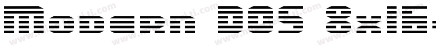 Modern DOS 8x16字体转换